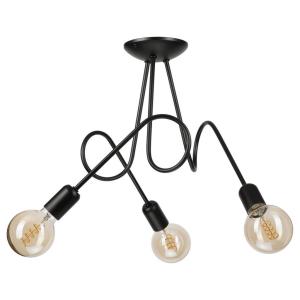 Lamkur Kronleuchter schwarz Stahl B/H/L: ca. 39x54x54 cm E2…