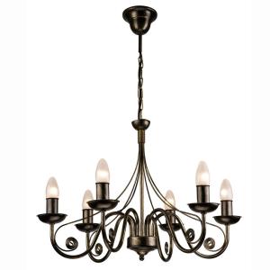 Lamkur Kronleuchter schwarz Stahl B/H/L: ca. 57x72x57 cm E1…