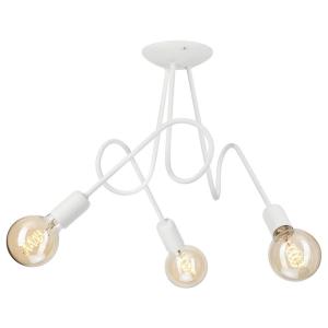 Lamkur Kronleuchter weiß Stahl B/H/L: ca. 39x54x54 cm E27 3…