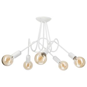 Lamkur Kronleuchter weiß Stahl B/H/L: ca. 39x54x54 cm E27 5…