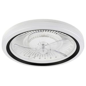 Lamkur LED-Deckenventilator FALCO 49908 schwarz weiß H/L: c…