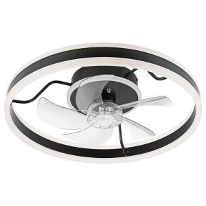Lamkur LED-Deckenventilator FALCO 49915 schwarz H/L: ca. 17…