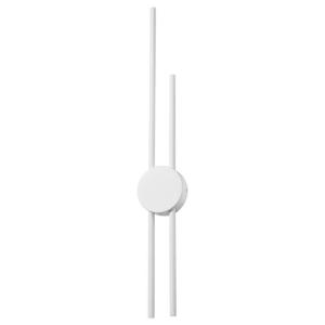 Lamkur LED-Wandleuchte weiß PVC Holz B/H/L: ca. 12x80x12 cm
