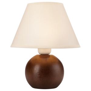 Lamkur Tischleuchte BALL 33099 natur Stahl Holz Stoff H/L:…