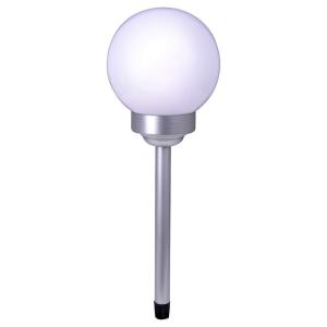 LED-Kugelerdspieß weiß Kunststoff D: ca. 15 cm