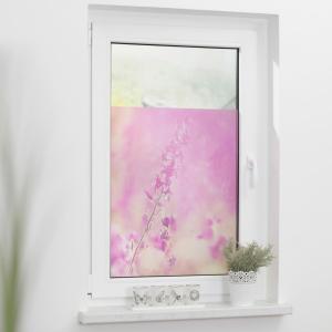 LICHTBLICK Fensterfolie Blumen violett B/L: ca. 100x130 cm
