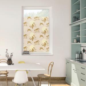 LICHTBLICK Fensterfolie Vögel beige B/L: ca. 100x100 cm