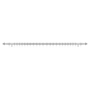LICHTBLICK Gardinenstange Kegel Chrom Metall D: ca. 2 cm au…