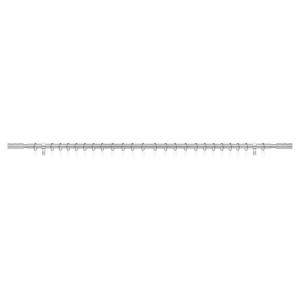 LICHTBLICK Gardinenstange Zylinder Edelstahloptik Metall D:…