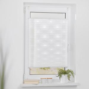 LICHTBLICK Spannplissee Sonne weiß B/L: ca. 120x130 cm