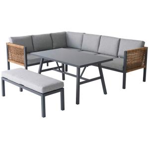 Loungeset grau Aluminium