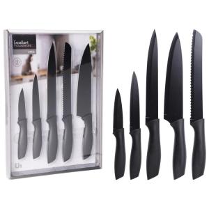 Messerset schwarz Polypropylen 5 tlg.