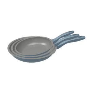MICHELINO Bratpfannenset Alythia blau Aluminium 3 tlg.