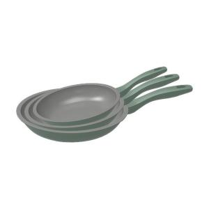 MICHELINO Bratpfannenset Alythia grün Aluminium 3 tlg.