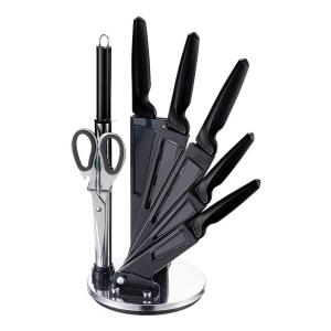 MICHELINO Messerset schwarz Acryl 8 tlg.