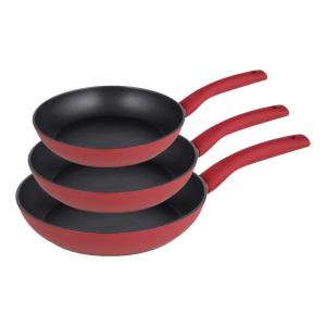 MICHELINO Pfannenset Nora rot Aluminium 3 tlg.