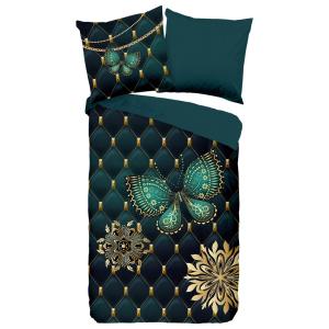 Microfaser Bettwäsche Lavanya petrol Polyester B/L: ca. 135…