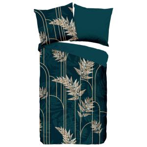 Microfaser Bettwäsche Malak grün Polyester B/L: ca. 135x200…