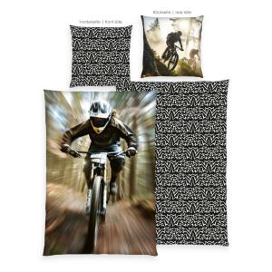 Microfaser Bettwäsche Mountainbike bunt Polyester