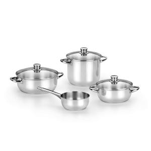 Monix Topfset Optima silber Edelstahl 4 tlg.