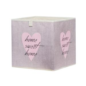 Motivbox Heart rosa hellbeige B/H/T: ca. 32x32x32 cm