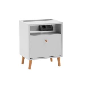 Nachtkonsole Bjarne weiß B/H/T: ca. 40,2x50,1x32,7 cm