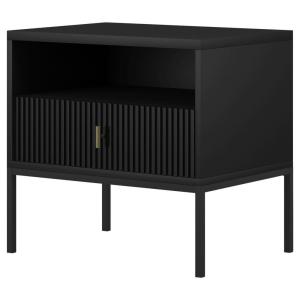 Nachtkonsole MAGGIORE schwarz B/H/T: ca. 53,9x52,4x39 cm