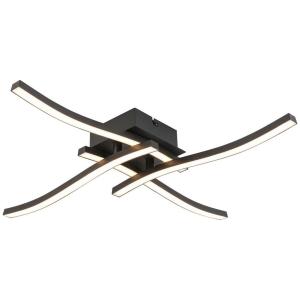 Nolo Deckenleuchte schwarz Metall B/H/L: ca. 50x12x50 cm