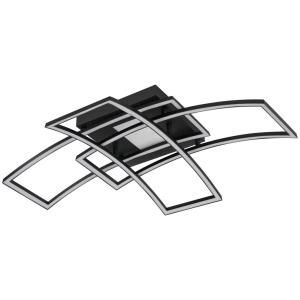 Nolo LED-Deckenleuchte schwarz Metall B/H/L: ca. 59x15x82 cm