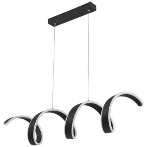 Nolo LED-Pendelleuchte schwarz Metall Kunststoff B/H/L: ca.…
