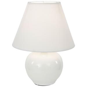 Nolo Tischleuchte weiß Keramik Stoff H: ca. 24 cm E14 1 Bre…