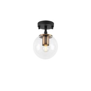 Opviq Deckenleuchte Atmaca bronze schwarz Metall Glas B/H/T…