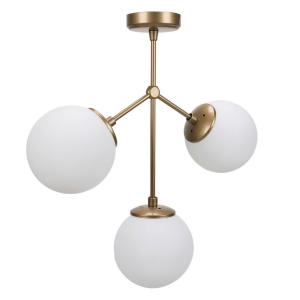 Opviq Deckenleuchte Damar gelb weiß Metall Glas B/H/T/L/D:…