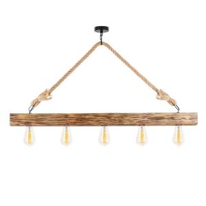 Opviq Deckenleuchte Erebos natur Holz B/H/T/L: ca. 7x53x7x1…