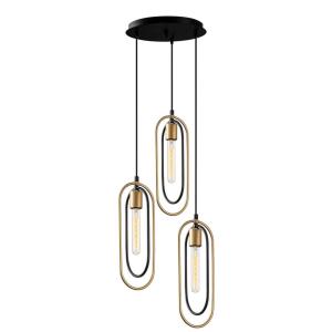 Opviq Pendelleuchte Cerco schwarz gold Metall B/H/T/L/D: ca…