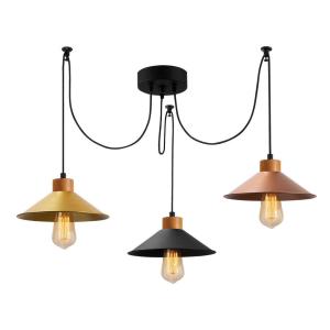 Opviq Pendelleuchte Manavgat multicolor Metall Holz B/H/T/L…