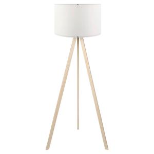 Opviq Stehleuchte Eiche weiß PVC B/H/T/L/D: ca. 38x140x38x3…