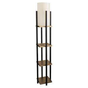 Opviq Stehleuchte gold schwarz Stoff B/H/T/L/D: ca. 25x130x…