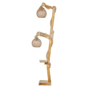 Opviq Stehleuchte natur Holz B/H/T/L/D: ca. 24x140x24x24x24…