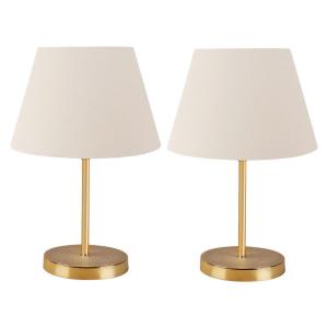 Opviq Tischleuchte creme Metall B/H/T/L/D: ca. 22x37x22x22x…