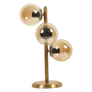 Opviq Tischleuchte gold Glas Metall B/H/L: ca. 20x55x20 cm…