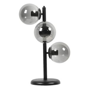 Opviq Tischleuchte schwarz Metall Glas B/H/L: ca. 20x55x20…