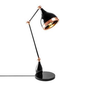 Opviq Tischleuchte Yildo Kupfer schwarz Metall B/H/T/L/D: c…