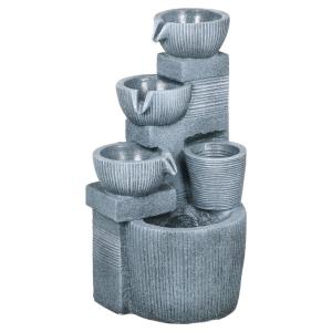 Outsunny Gartenbrunnen dunkelgrau B/H/L: ca. 27x57x31 cm