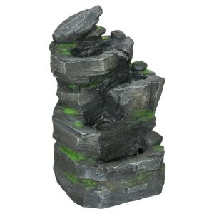 Outsunny Gartenbrunnen dunkelgrau B/H/L: ca. 28x57x34 cm