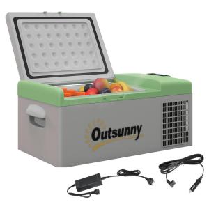 Outsunny Kompressor Kühlbox grau Kunststoff B/H/L: ca. 32x2…
