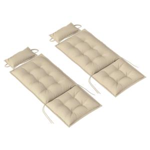 Outsunny Liegenauflage 2er Set beige Polyester B/H/L: ca. 5…