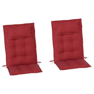 Outsunny Liegenauflage 2er Set weinrot Polyester B/H/L: ca.…