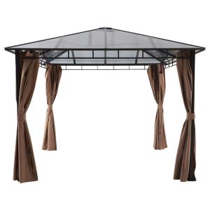 Pavillon POCOline grau Stahl B/H/L: ca. 300x270x300 cm