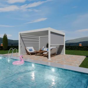 PergoLine Sonnenrollo für Pergola Trumpf   Superior weiß Po…